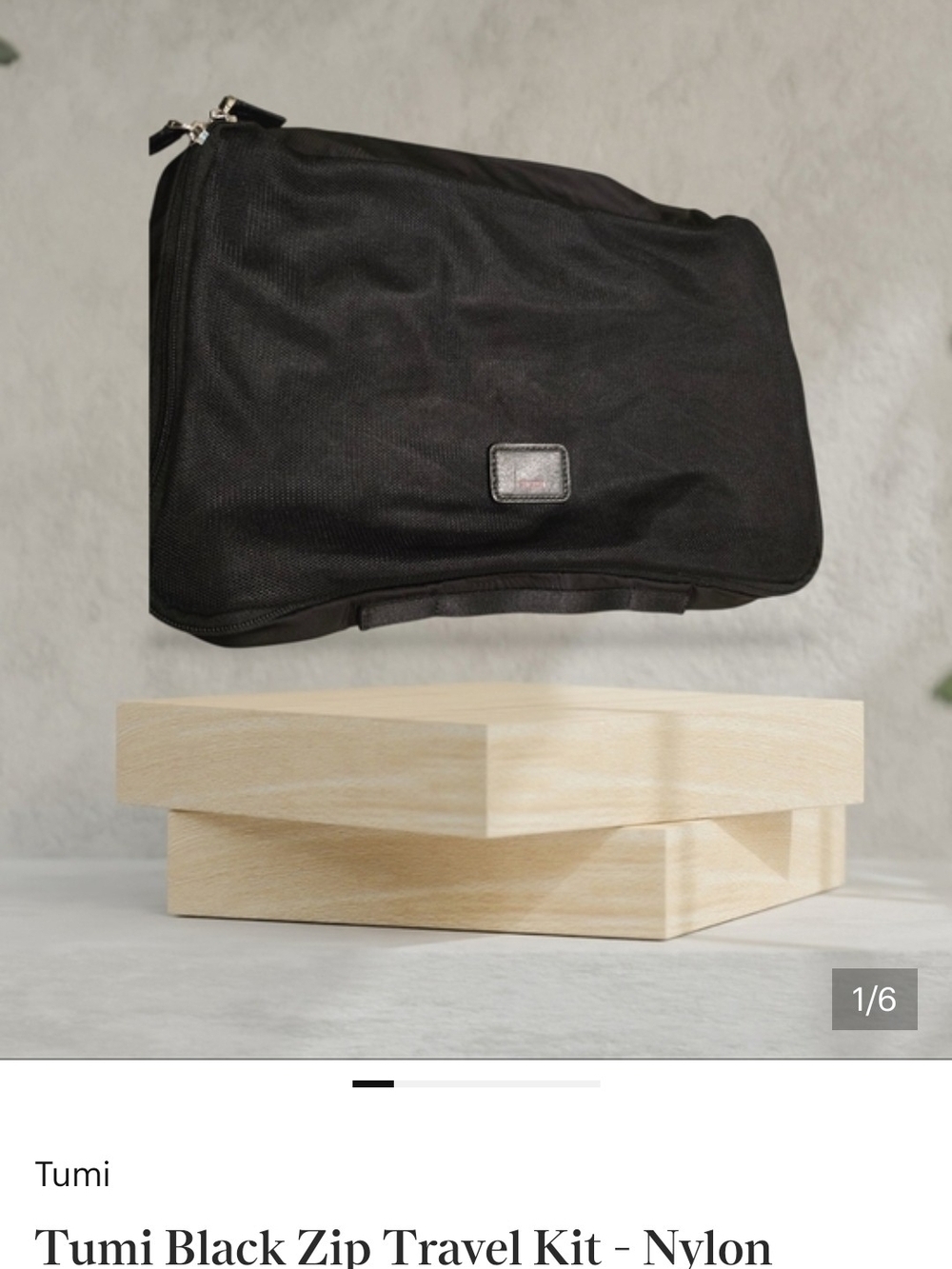 Tumi Black Nylon Travel Toiletry Kit